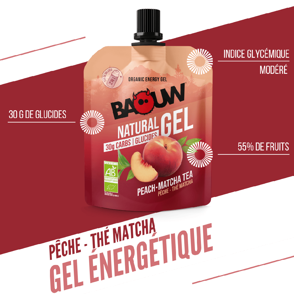 BAOUW Organiczny żel energetyczny brzoskwinia-matcha (85g)