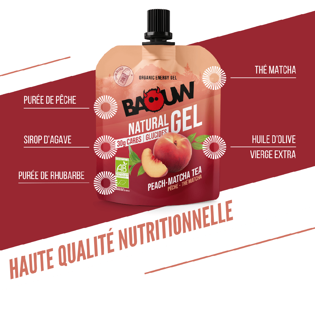 BAOUW Organiczny żel energetyczny brzoskwinia-matcha (85g)