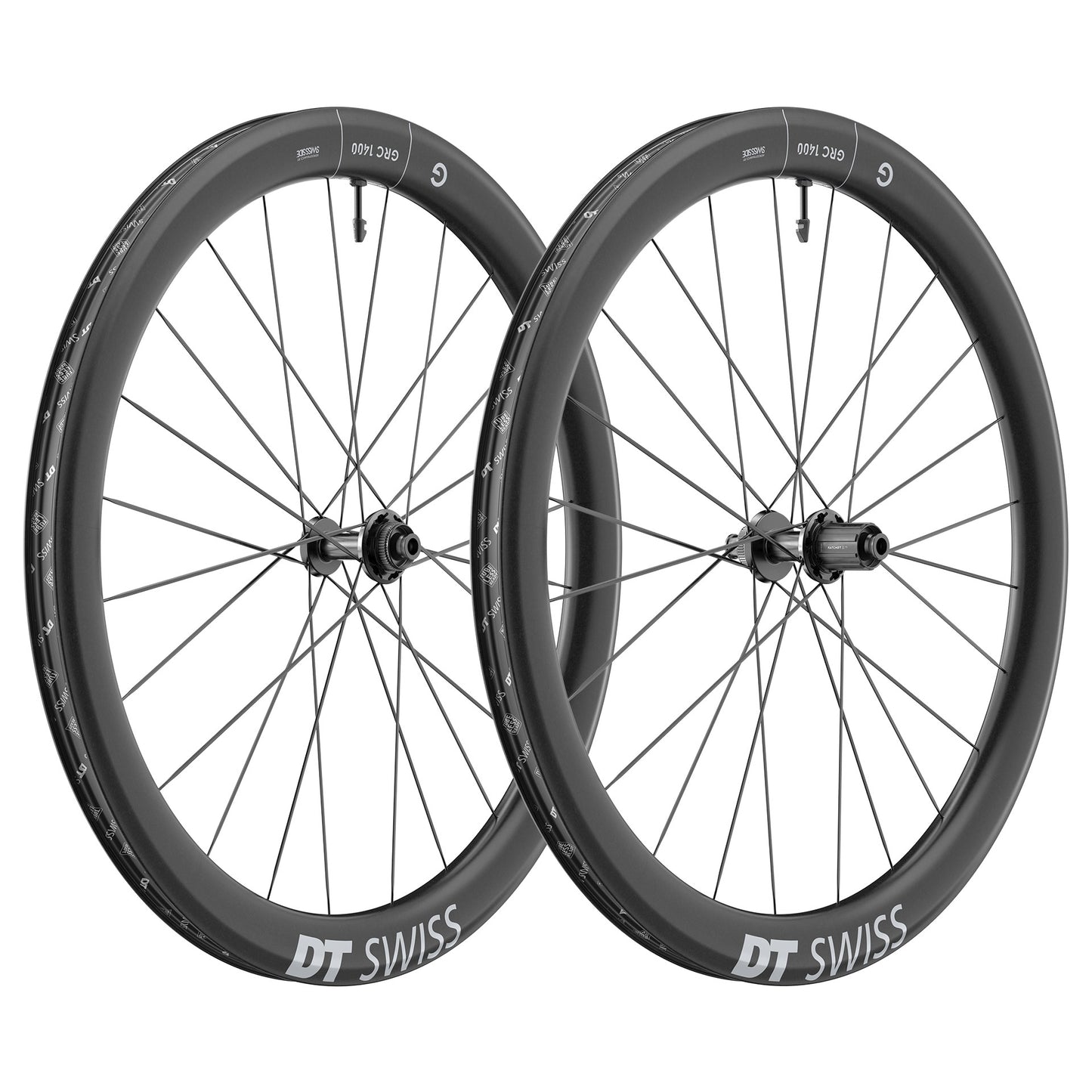 Para kół DT SWISS GRC 1400 DICUT 50 DISC przystosowanych do jazdy bezdętkowej (Centerlock)