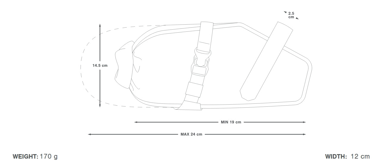 APIDURA RACING SADDLE PACK 3 L czarny