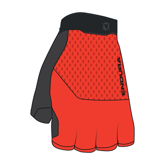 Krótkie rękawice ENDURA LOOP MITT Red 2025