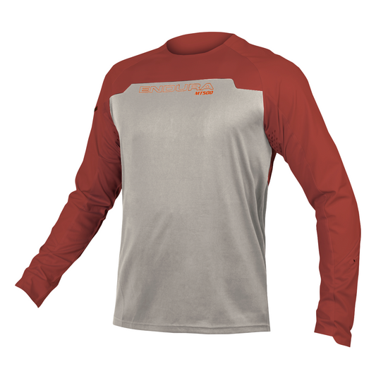 ENDURA MT500 BURNER Long Sleeve Jersey Red 2025