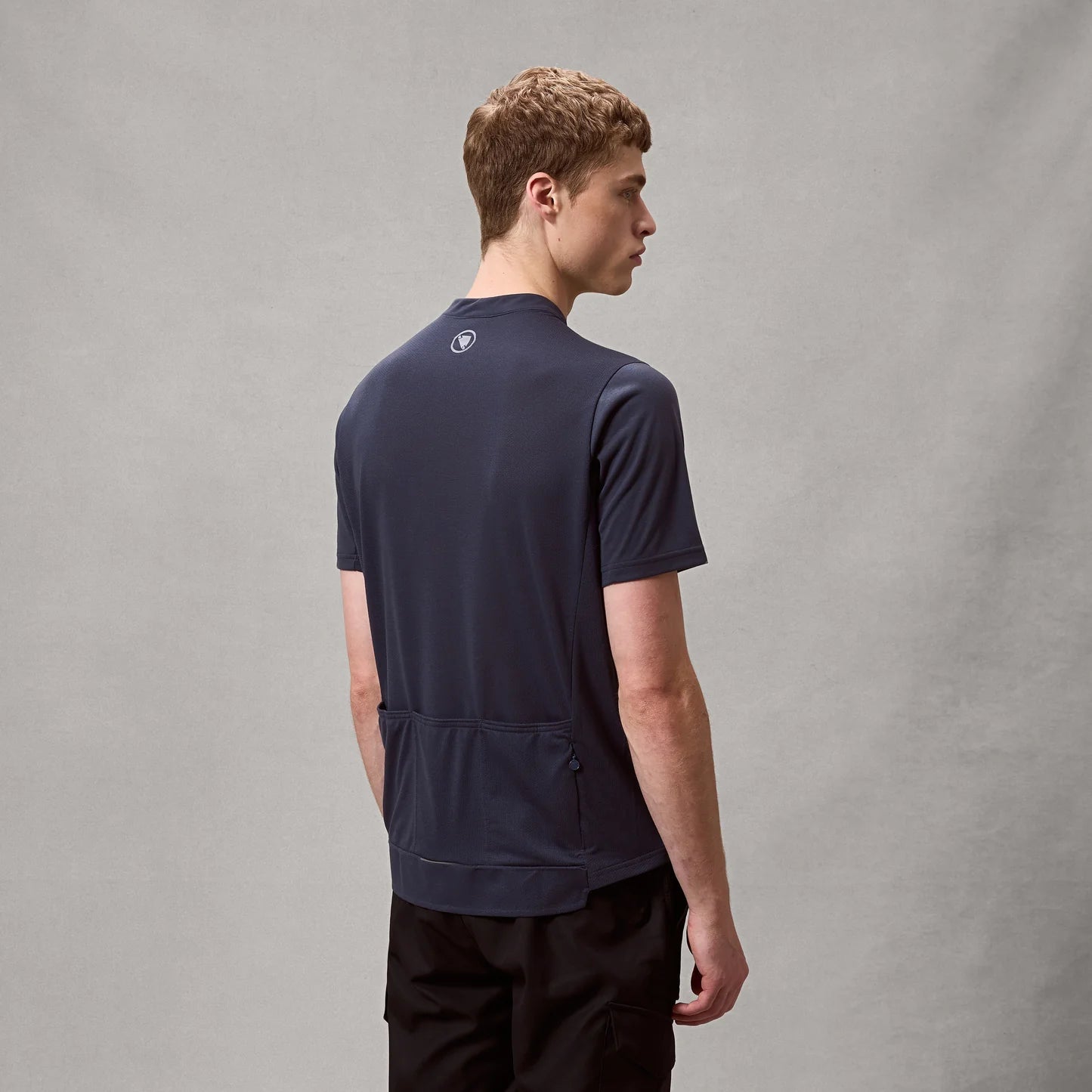 ENDURA LOOP ZIPPED Short Sleeve Carbon Jersey Grey