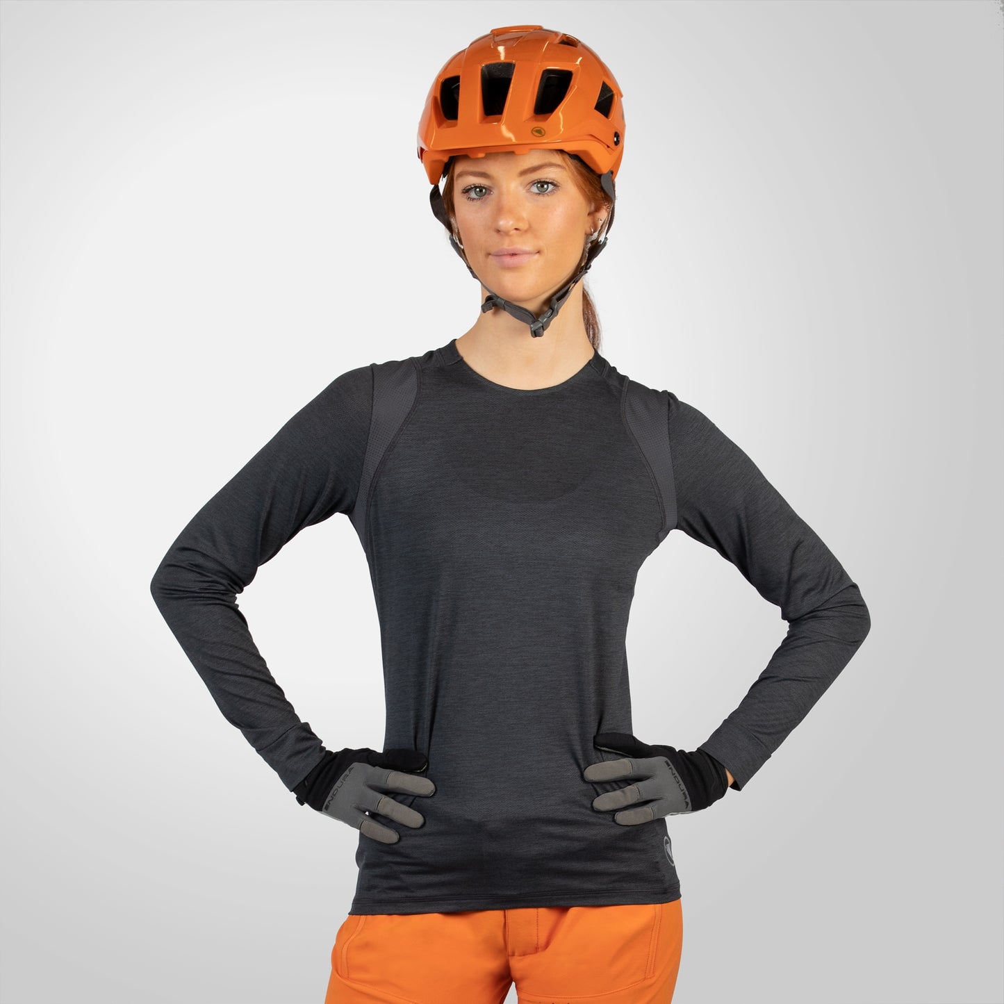 Women's ENDURA SINGLETRACK Long Sleeve Jersey Grey