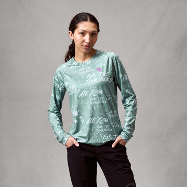 ENDURA SINGLETRACK PRINT Damska koszulka z długim rękawem Sage Green