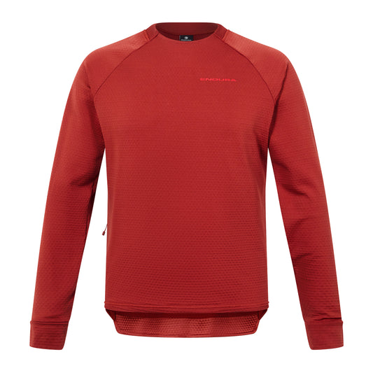 ENDURA SINGLETRACK FLEECE Long Sleeve Brick Jersey