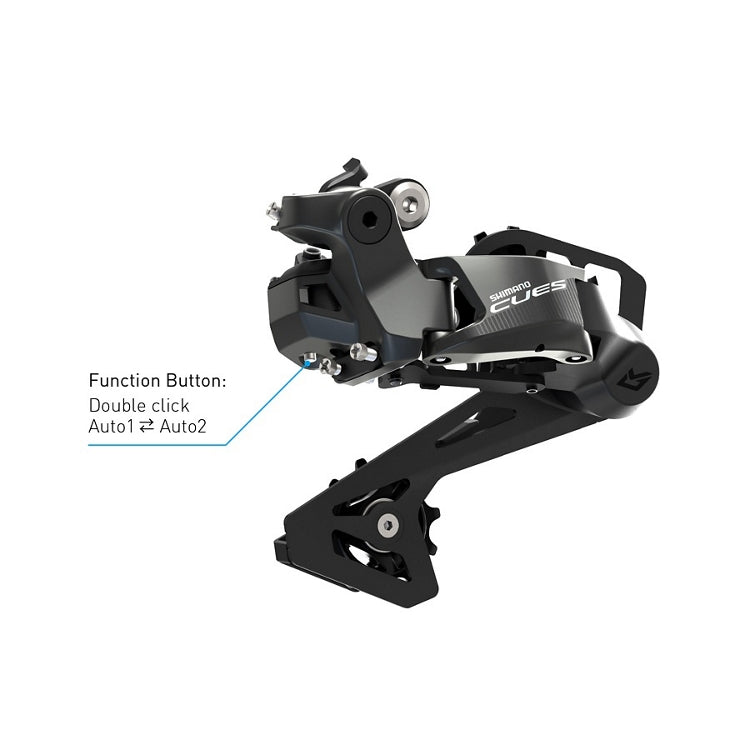 SHIMANO CUES Di2 U6050-GS 10-biegowa przerzutka tylna ze średnim koszykiem