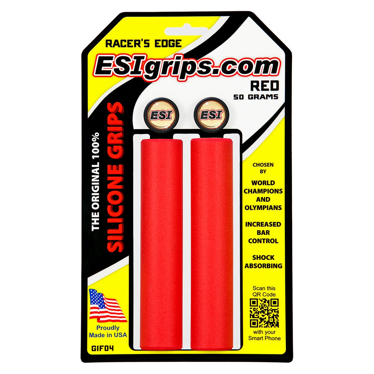 Chwyty ESI RACER'S EDGE 130 mm czerwone