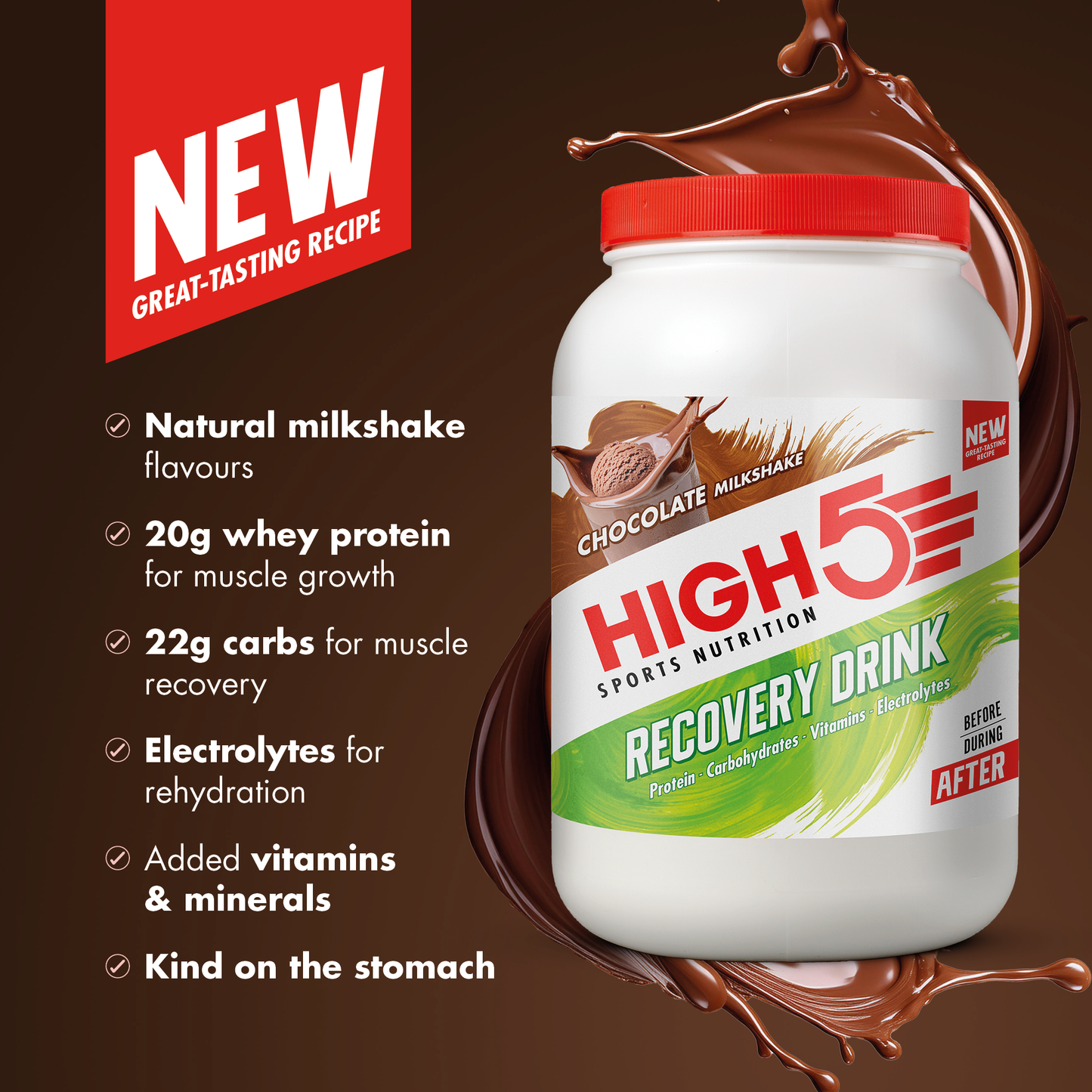 High5 RECOVERY DRINK (1,6 kg) Czekoladowy koktajl mleczny