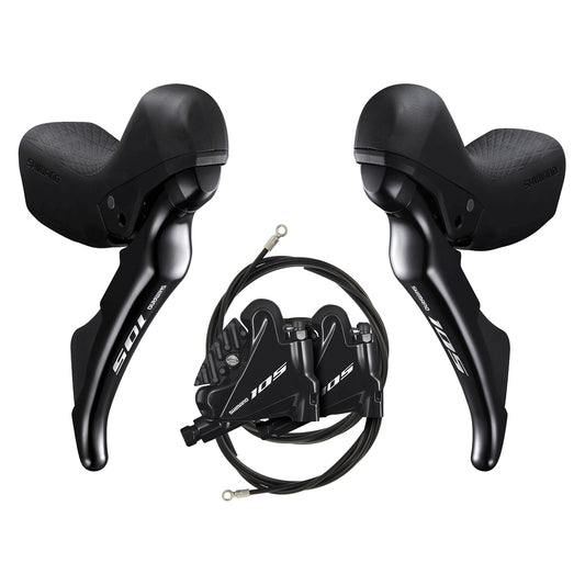 Para dźwigni i zacisków bez tarczy SHIMANO 105 R7020 2x11 z płaskim mocowaniem