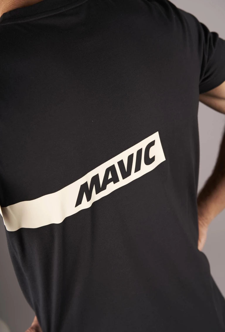 MAVIC CORPORATE STRIPE T-Shirt Czarny