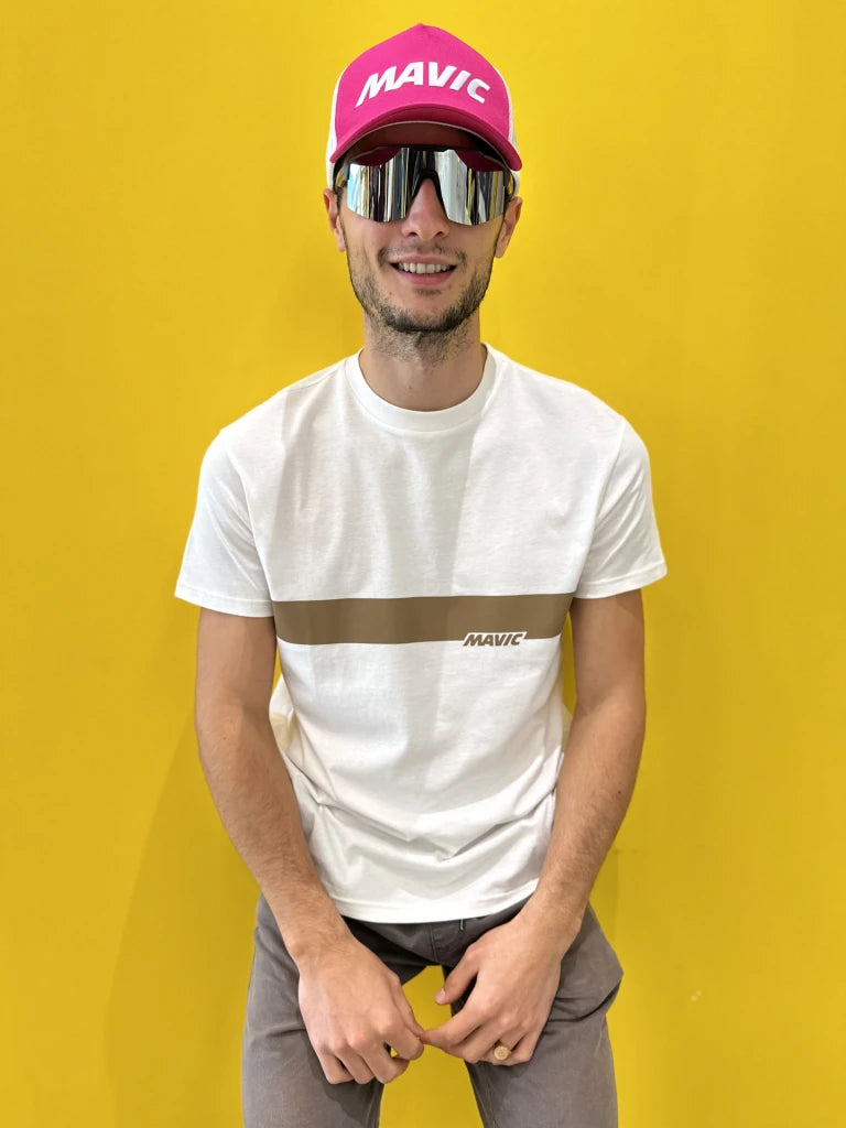 MAVIC CORPORATE STRIPE T-Shirt biały