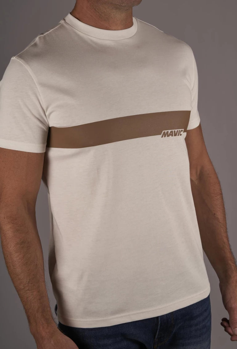 MAVIC CORPORATE STRIPE T-Shirt biały