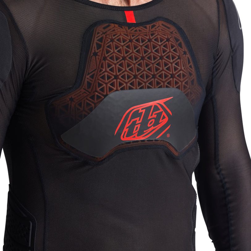 TROY LEE DESIGNS STAGE GHOST D3O Koszulka ochronna z długim rękawem czarna