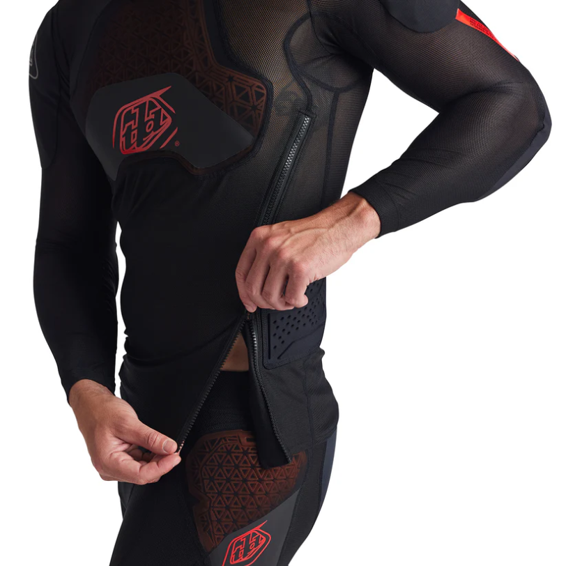 TROY LEE DESIGNS STAGE GHOST D3O Koszulka ochronna z długim rękawem czarna