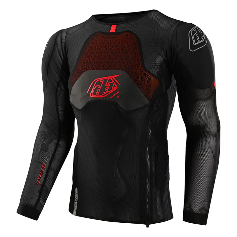 TROY LEE DESIGNS STAGE GHOST D3O Koszulka ochronna z długim rękawem czarna