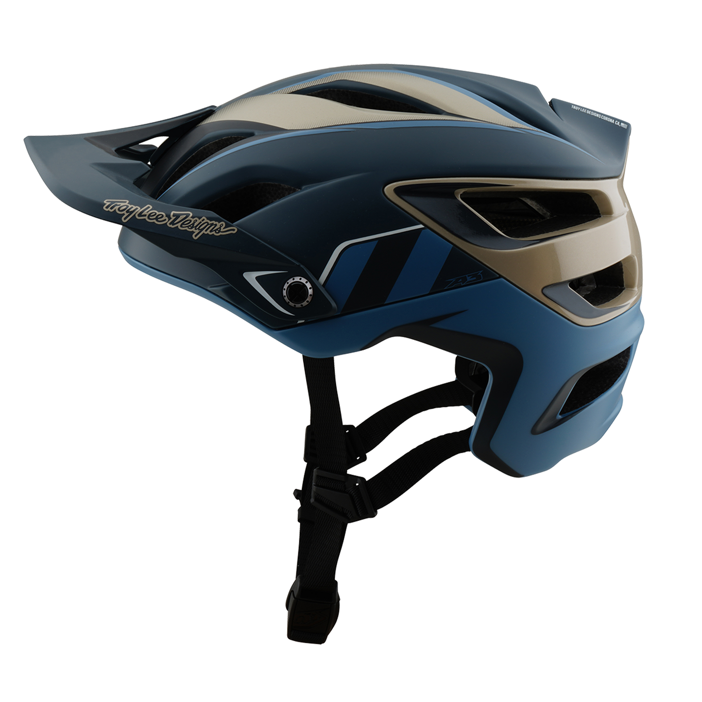 Kask rowerowy Troy Lee Design A3 MIPS niebieski/złoty