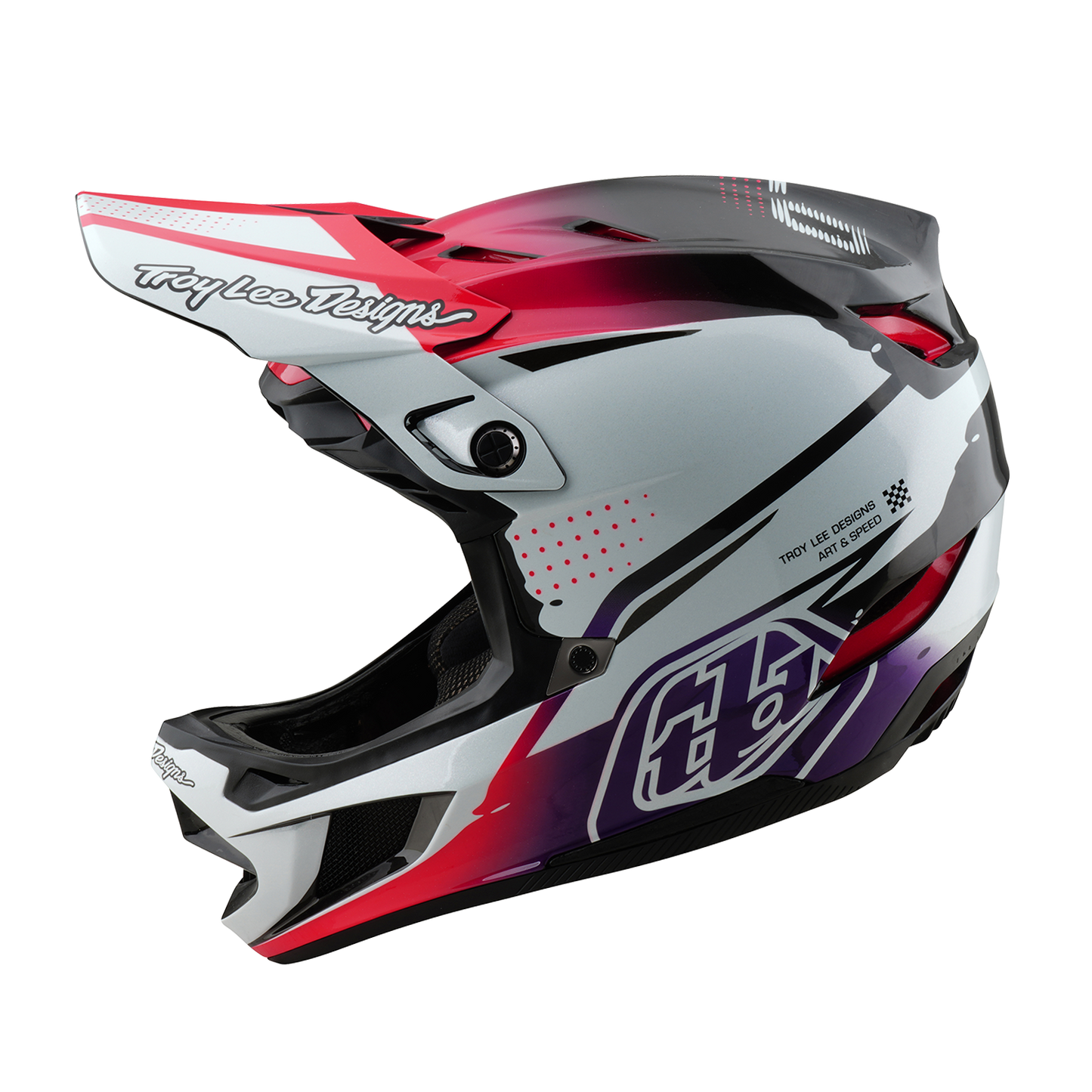 Kask MTB Troy Lee Design D4 CARBON MIPS Drip White
