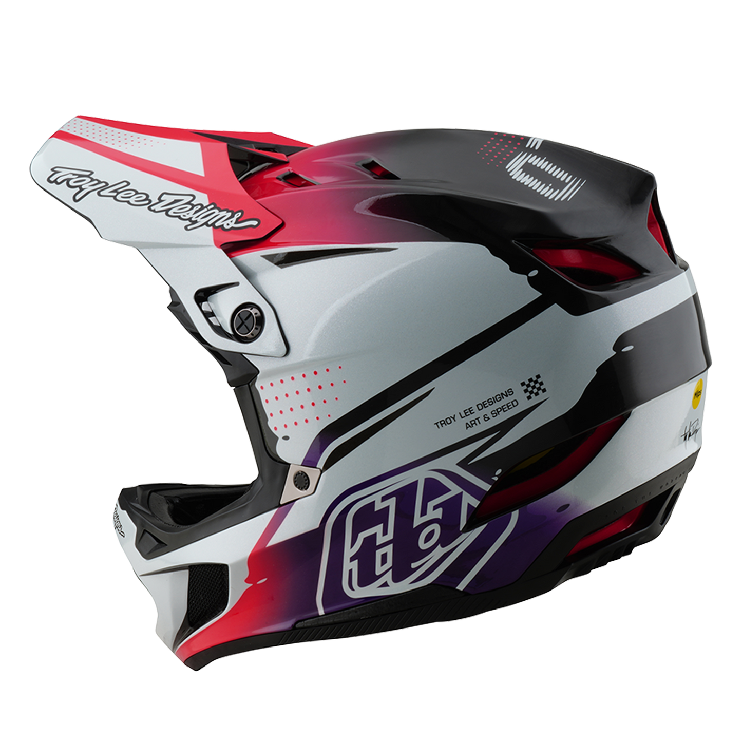 Kask MTB Troy Lee Design D4 CARBON MIPS Drip White