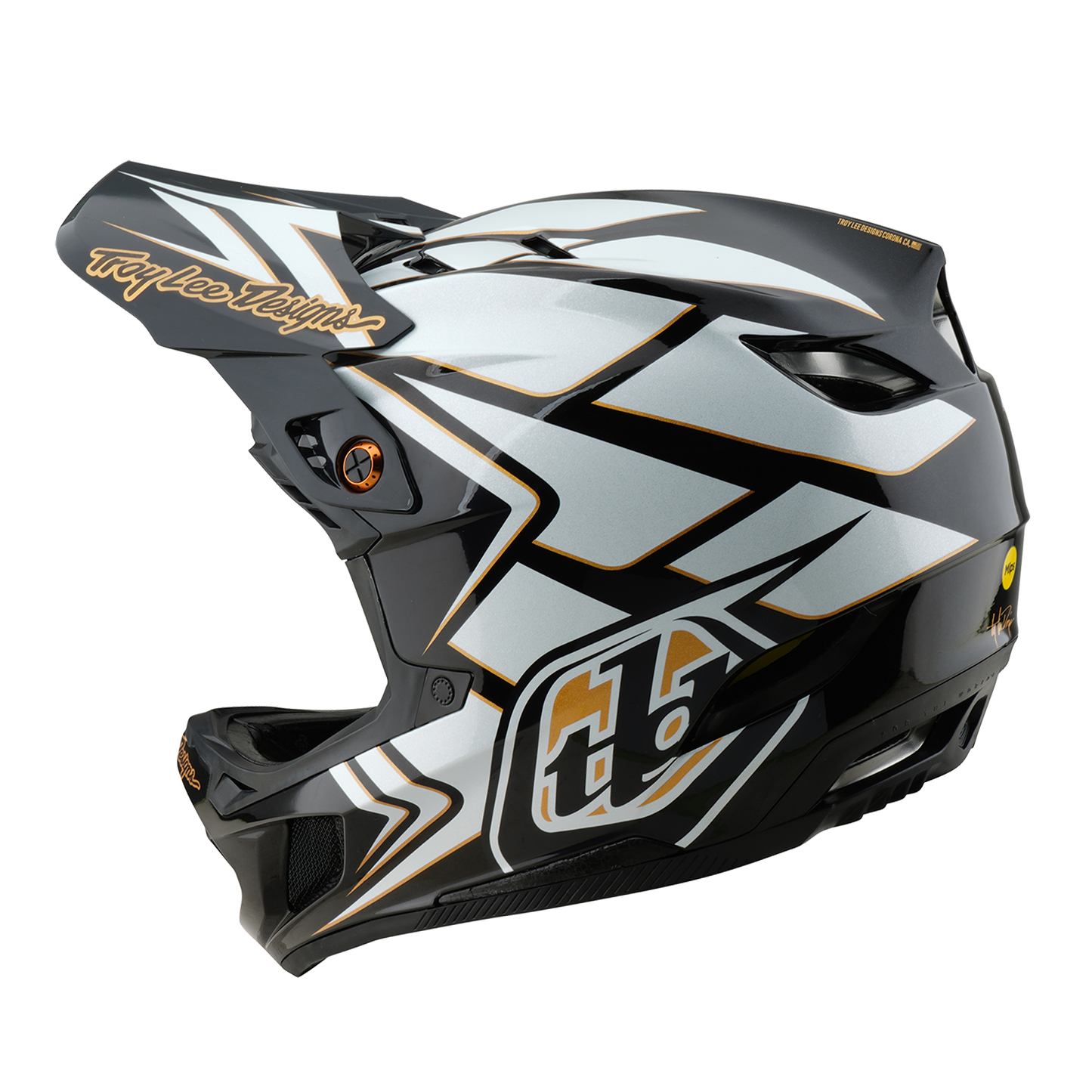 Kask MTB Troy Lee Design D4 COMPOSITE MIPS GHOSTWING biały