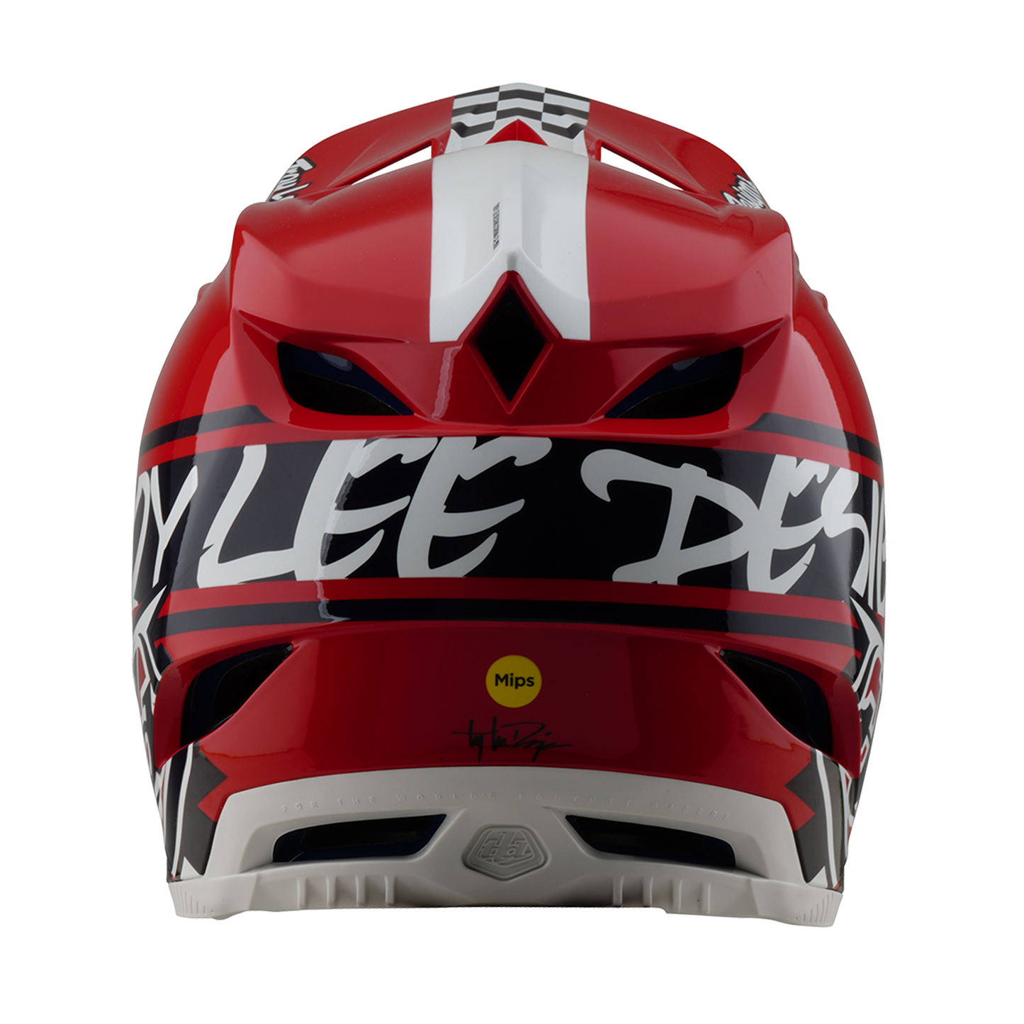 MTB Helmet TROY LEE DESIGNS D4 POLYACRYLITE FIFTY 50 White/Red