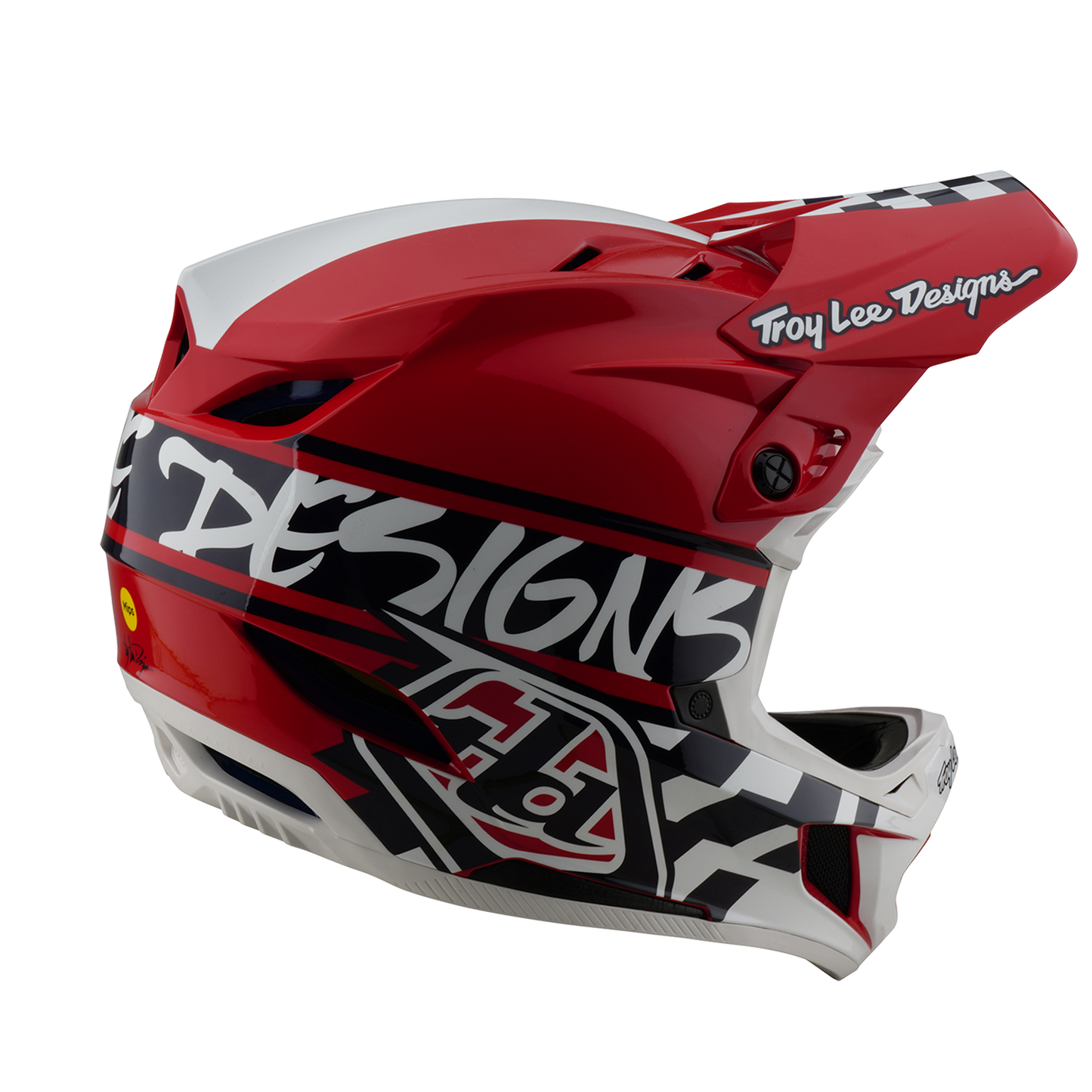 MTB Helmet TROY LEE DESIGNS D4 POLYACRYLITE FIFTY 50 White/Red