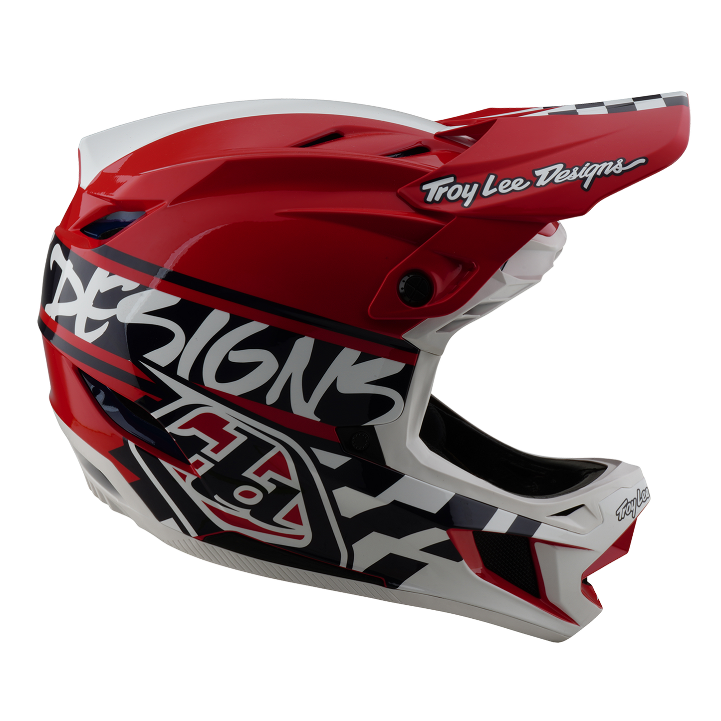 MTB Helmet TROY LEE DESIGNS D4 POLYACRYLITE FIFTY 50 White/Red