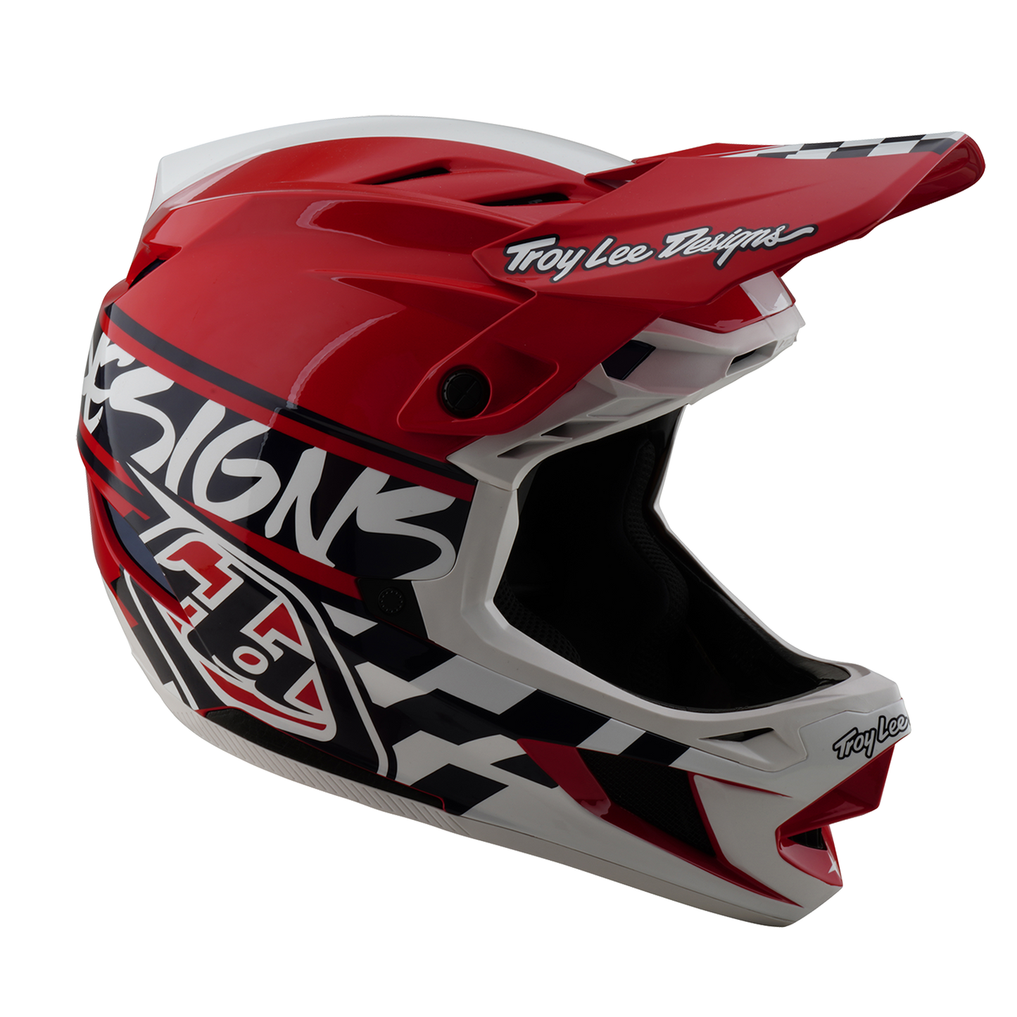 MTB Helmet TROY LEE DESIGNS D4 POLYACRYLITE FIFTY 50 White/Red