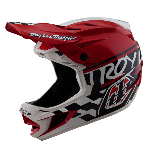 Troy Lee Design D4 POLYACRYLITE FIFTY 50 kask MTB biały/czerwony