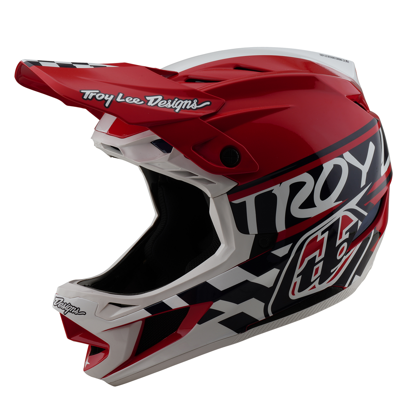 MTB Helmet TROY LEE DESIGNS D4 POLYACRYLITE FIFTY 50 White/Red