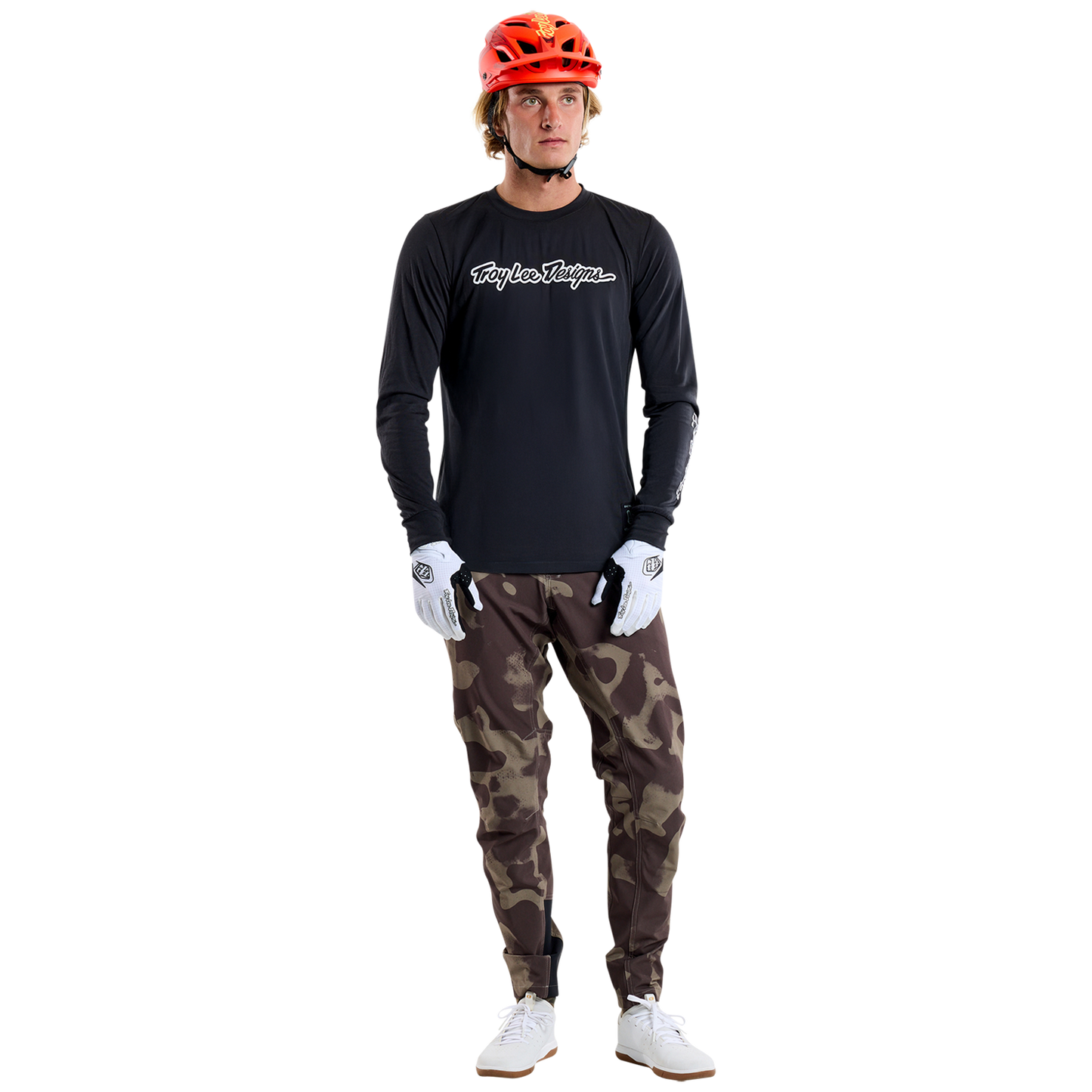 TROY LEE DESIGNS SKYLINE RIDE TEE SIGNATURE Jersey Long Sleeve Black 2025