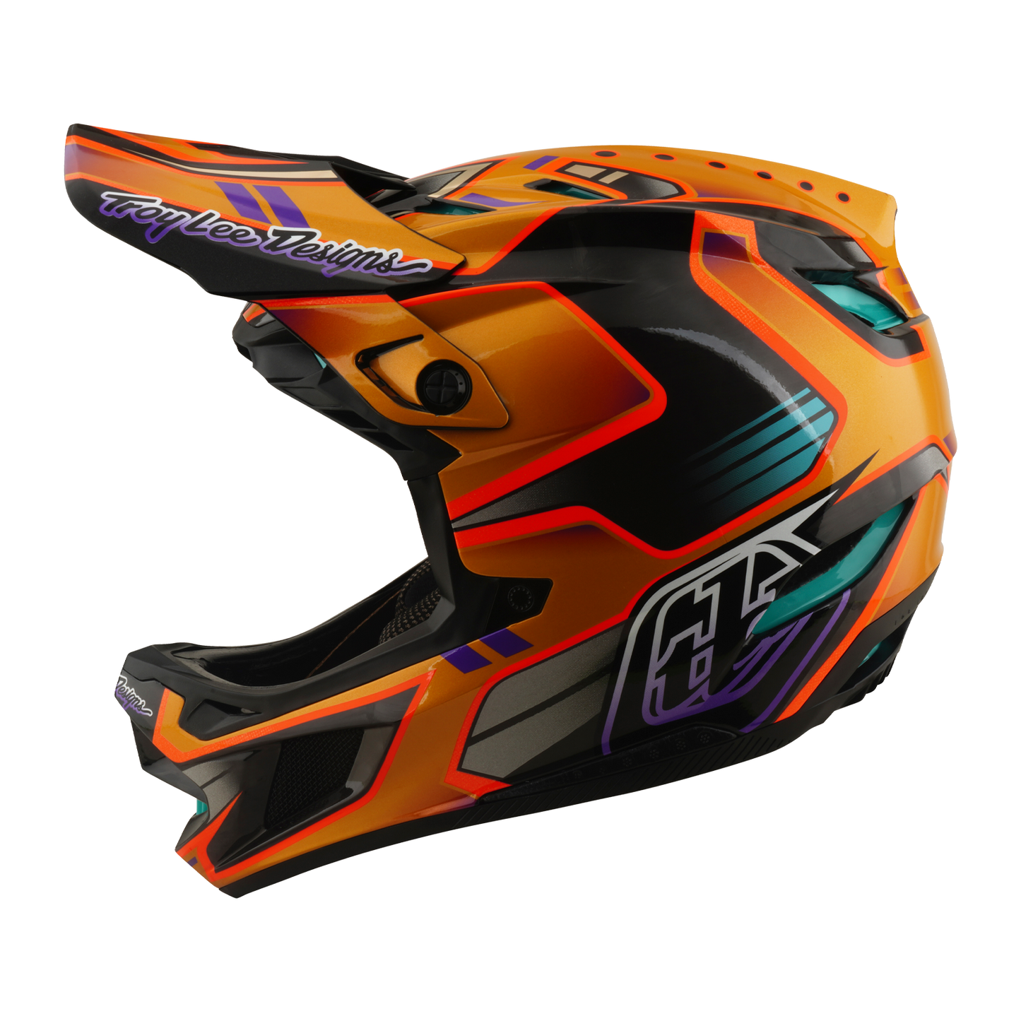 Kask MTB TROY LEE DESIGNS D4 CARBON MIPS Crest Gold
