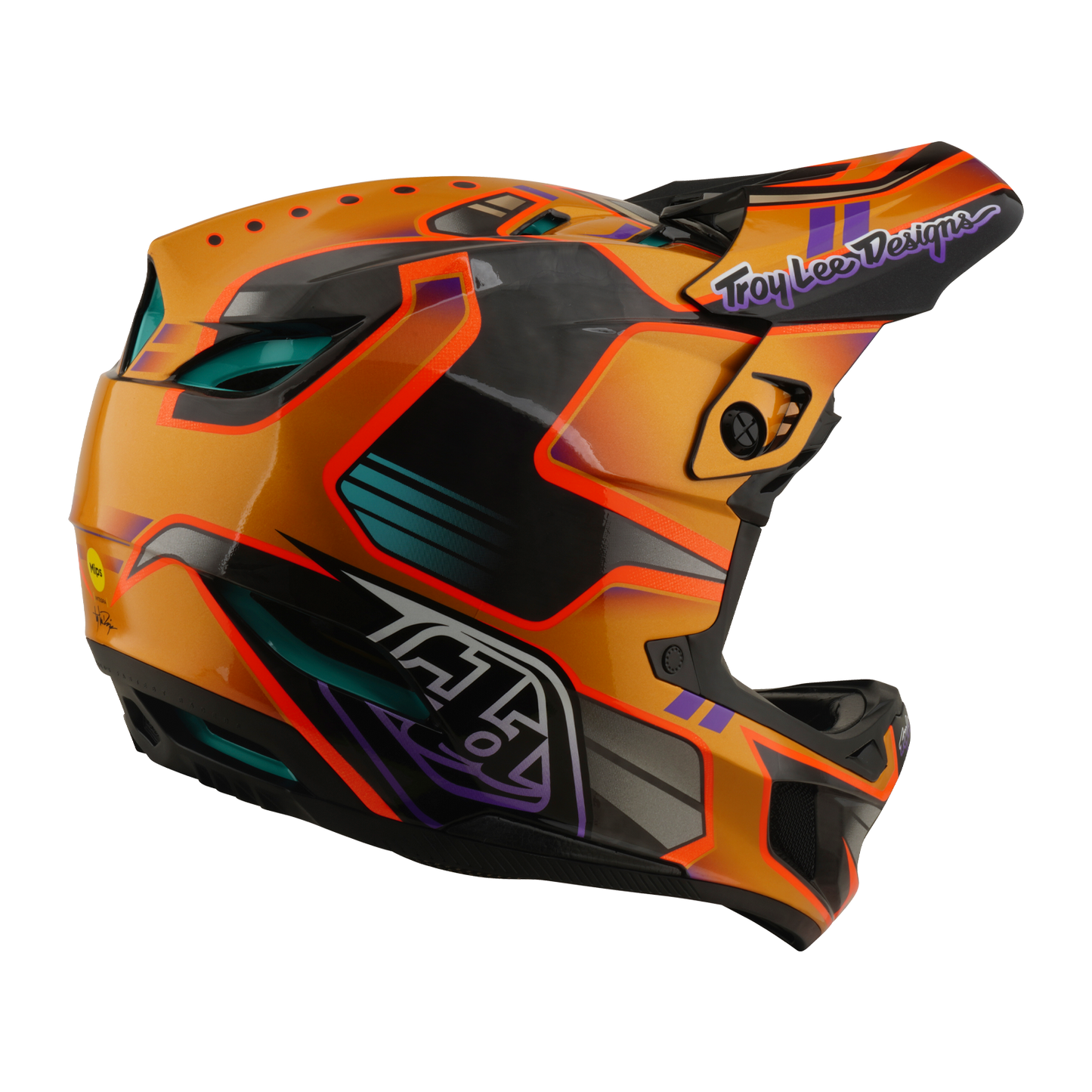 Kask MTB TROY LEE DESIGNS D4 CARBON MIPS Crest Gold