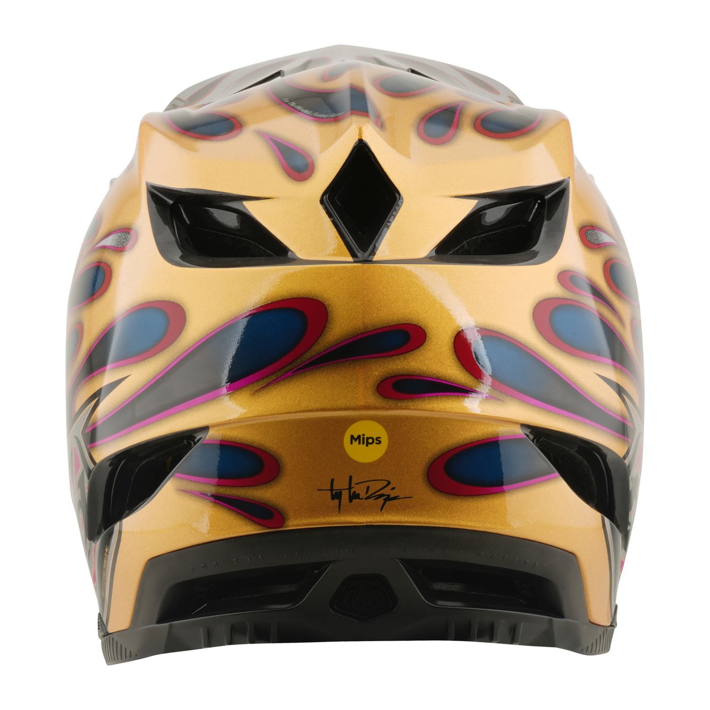 Kask MTB TROY LEE DESIGNS D4 CARBON MIPS Overspray złoty/czarny
