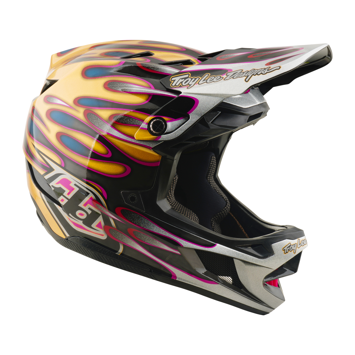 Kask MTB TROY LEE DESIGNS D4 CARBON MIPS Overspray złoty/czarny