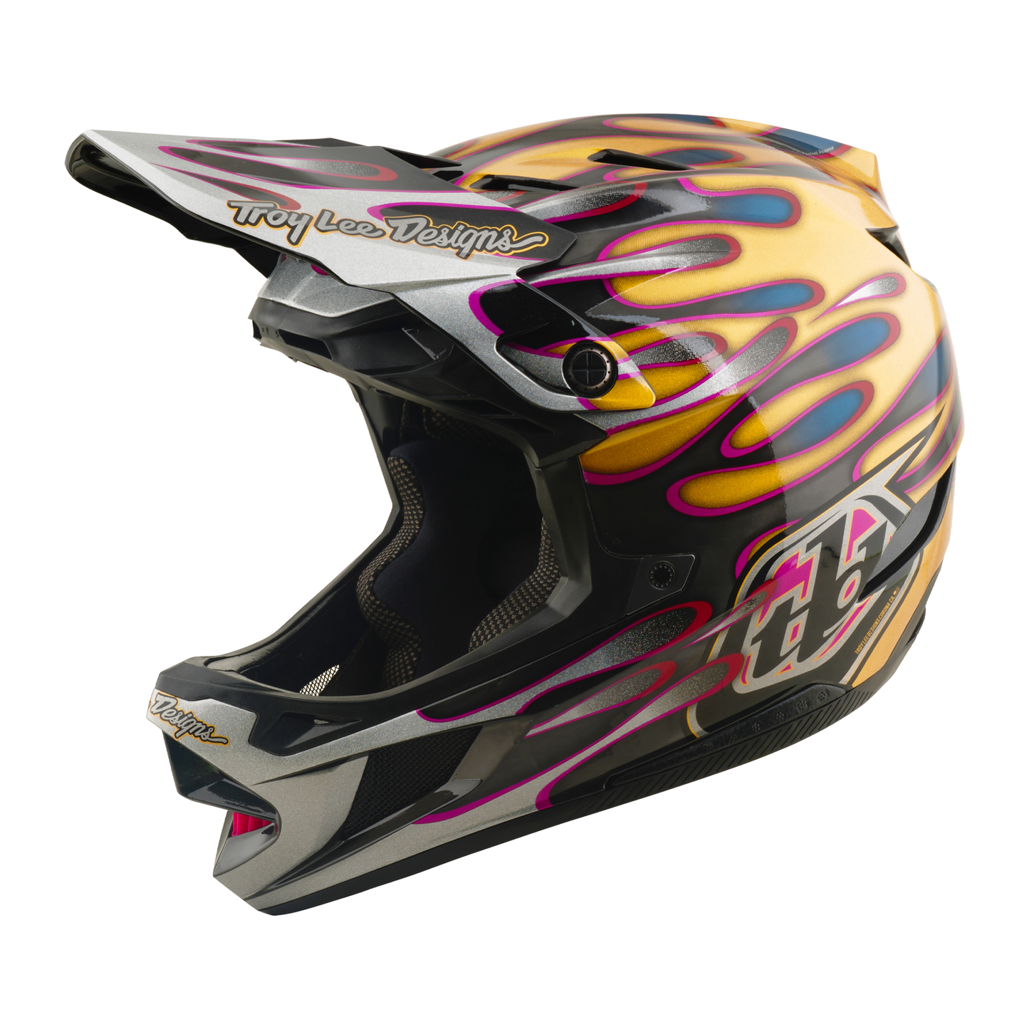 Kask MTB TROY LEE DESIGNS D4 CARBON MIPS Overspray złoty/czarny