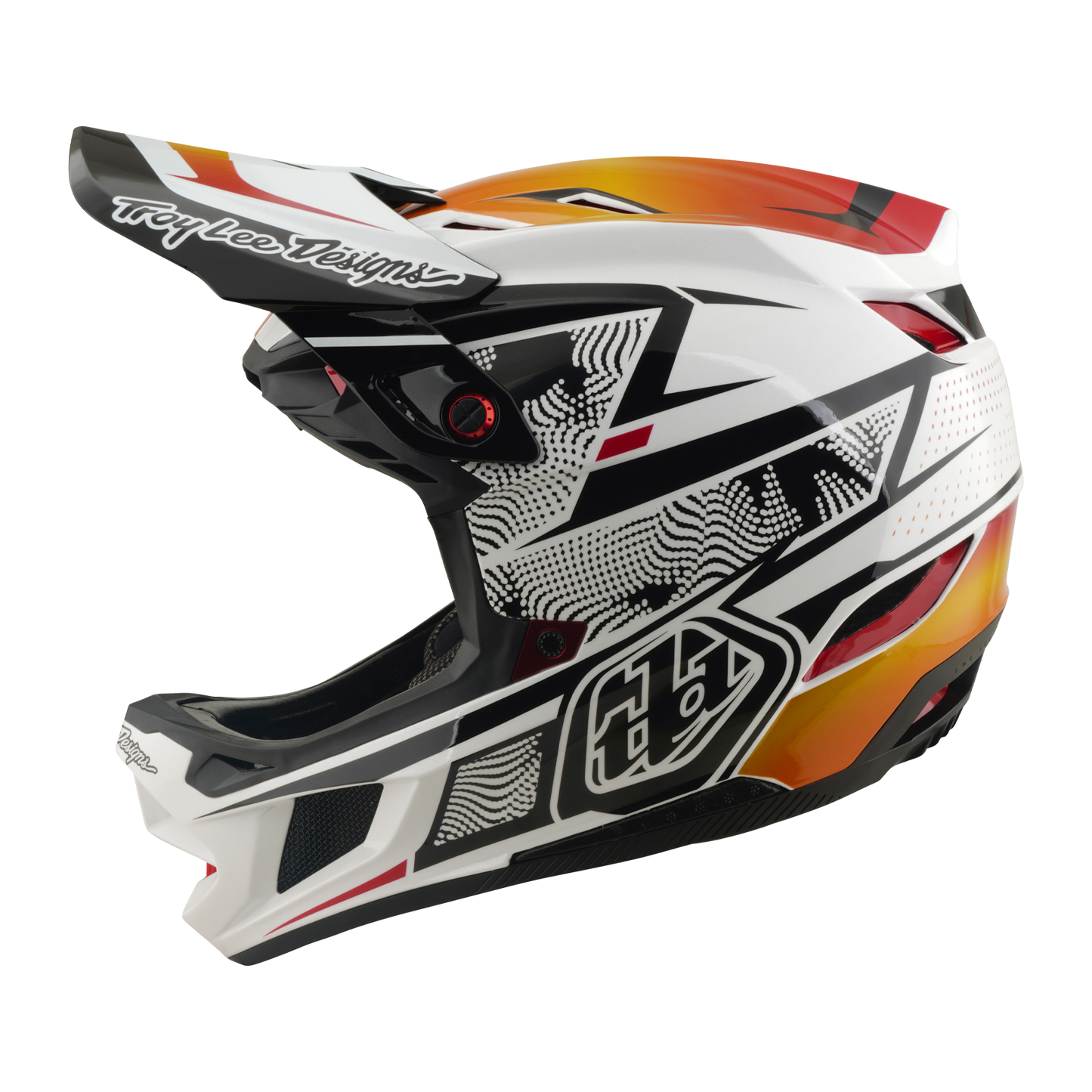 MTB helmet TROY LEE DESIGNS D4 COMPOSITE MIPS LINED UP White