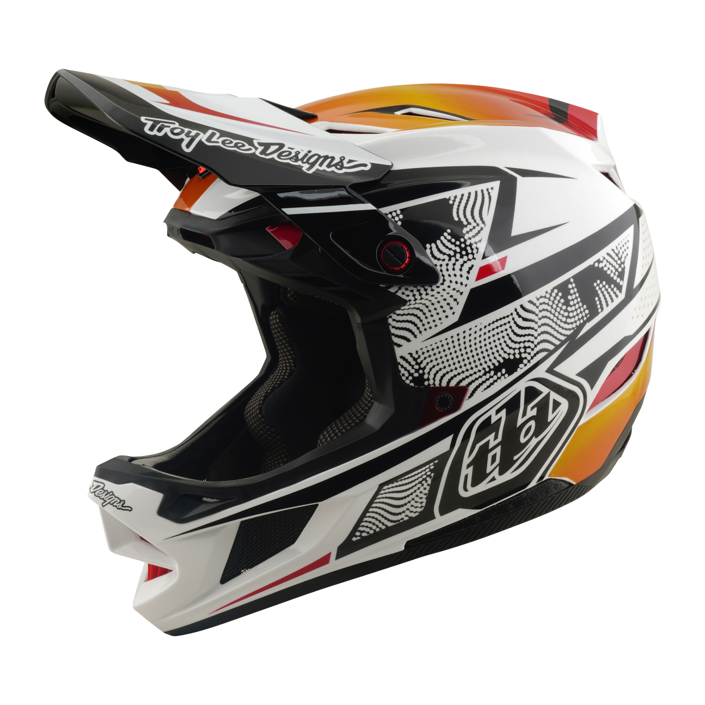 MTB helmet TROY LEE DESIGNS D4 COMPOSITE MIPS LINED UP White