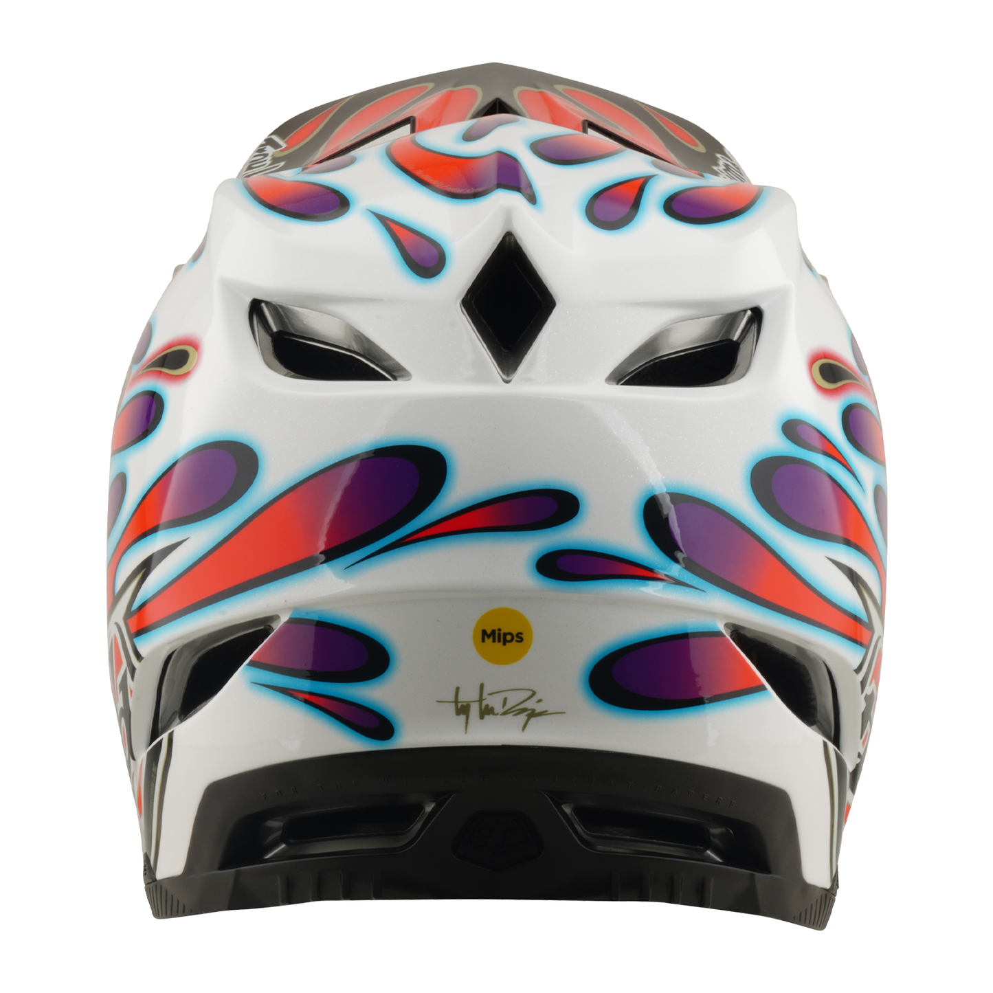 Kask MTB TROY LEE DESIGNS D4 COMPOSITE MIPS OVERSPRAY biały/czerwony