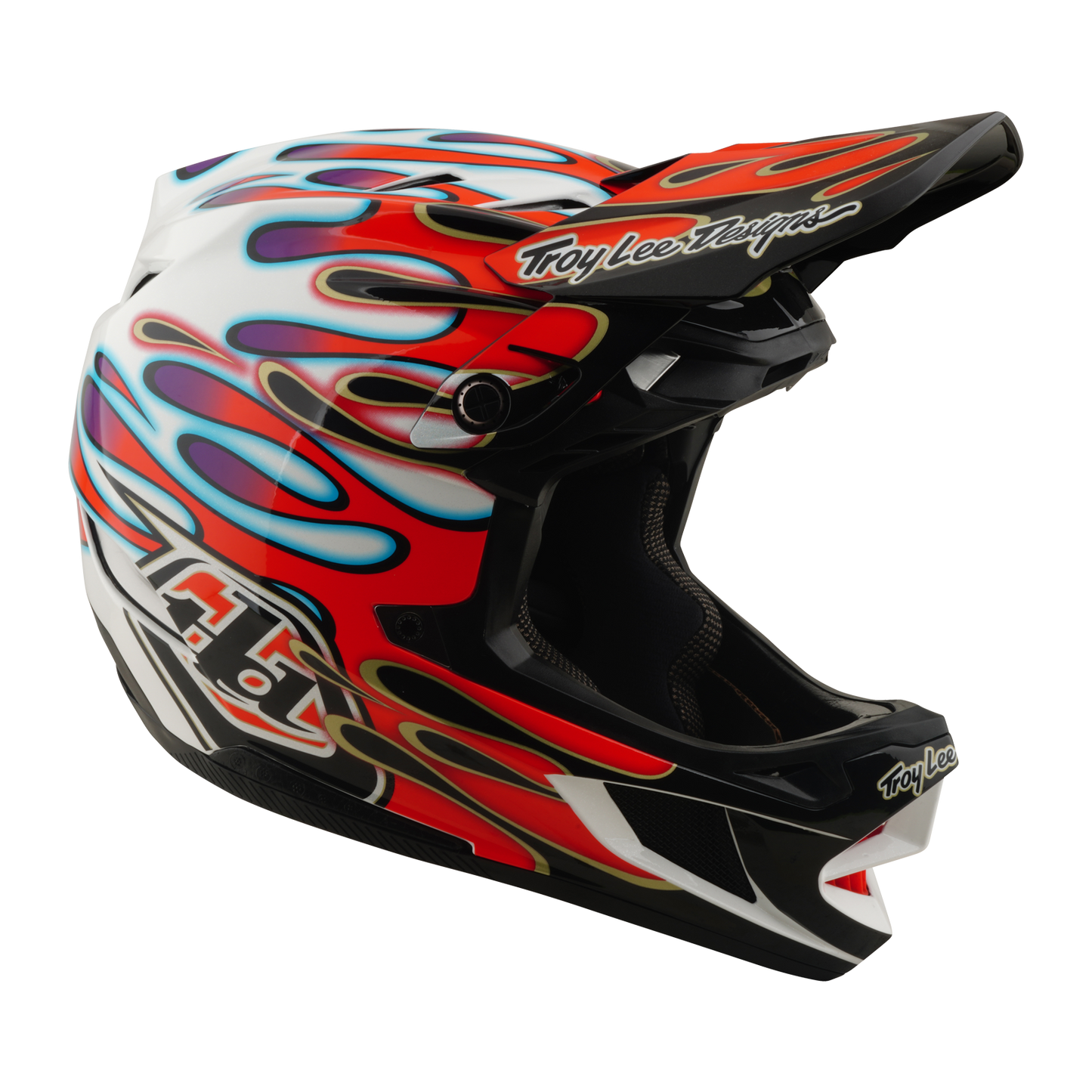 Kask MTB TROY LEE DESIGNS D4 COMPOSITE MIPS OVERSPRAY biały/czerwony