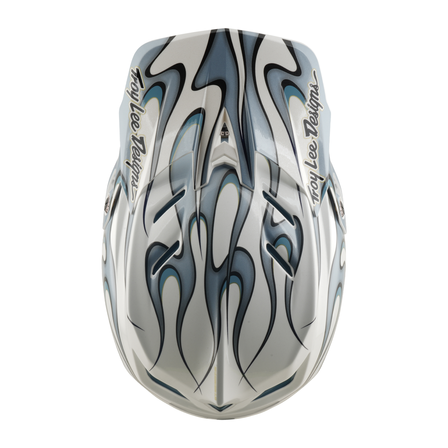 Kask MTB TROY LEE DESIGNS D4 COMPOSITE MIPS TORCHED biały/srebrny