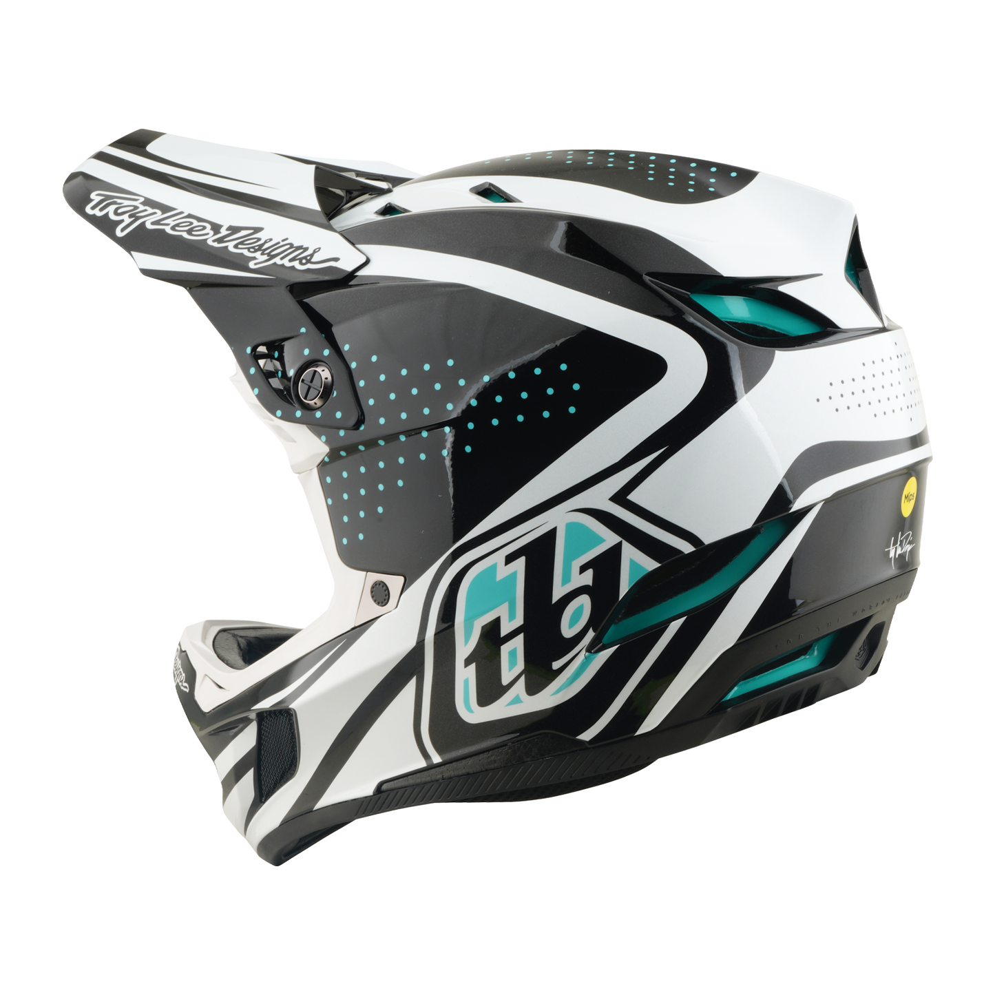 Kask rowerowy TROY LEE DESIGNS D4 POLYACRYLITE MIPS THE LINE Charcoal/White