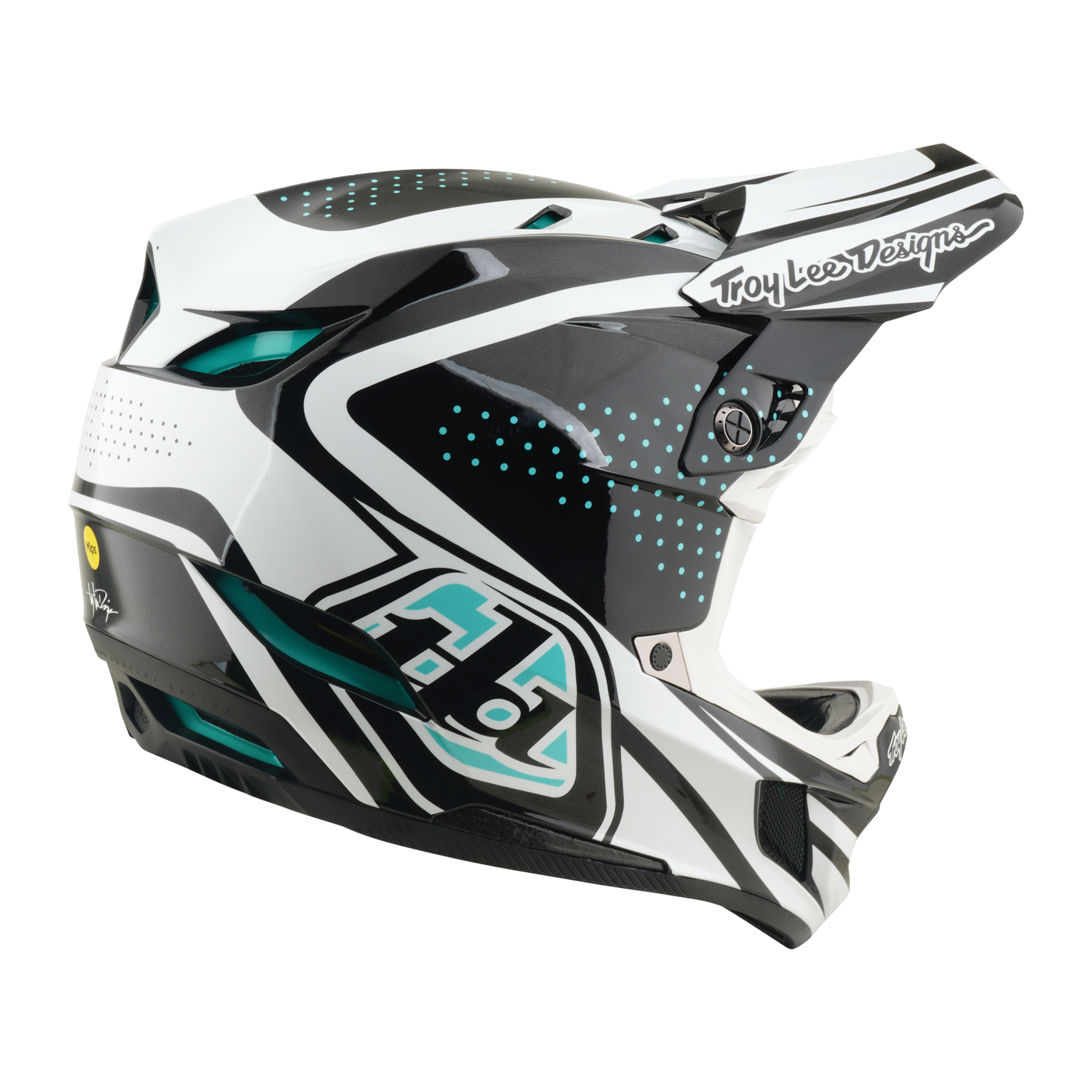 Kask rowerowy TROY LEE DESIGNS D4 POLYACRYLITE MIPS THE LINE Charcoal/White