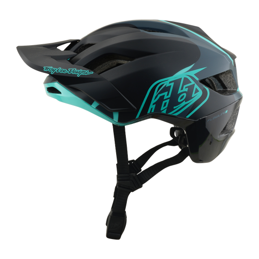 MTB helmet TROY LEE DESIGNS FLOWLINE SE MIPS BADGE Carbon/Blue