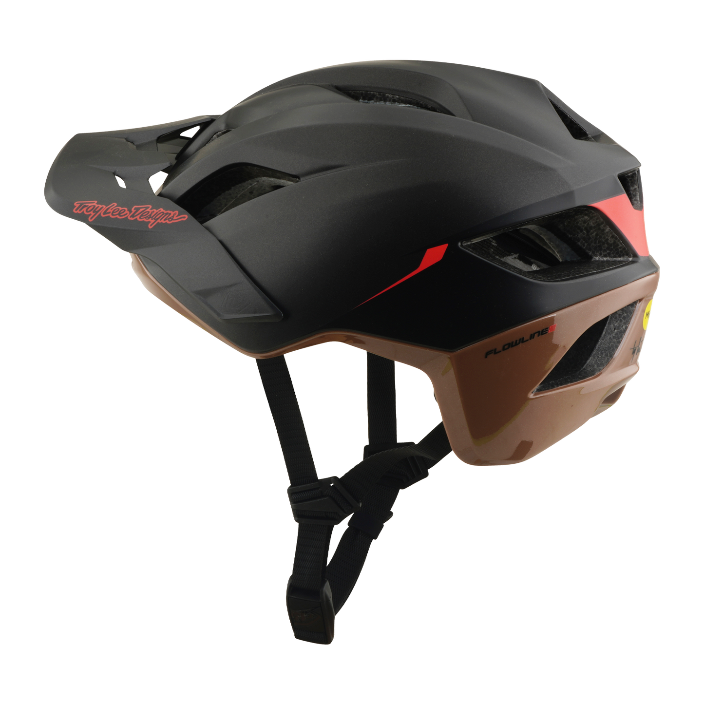 Kask MTB TROY LEE DESIGNS FLOWLINE SE MIPS STACKS czarny/brązowy