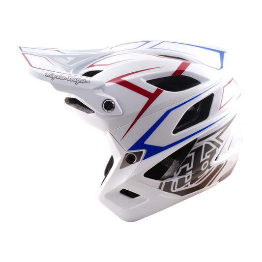 Kask MTB TROY LEE DESIGNS STAGE STUNT PINSTRIPE biały