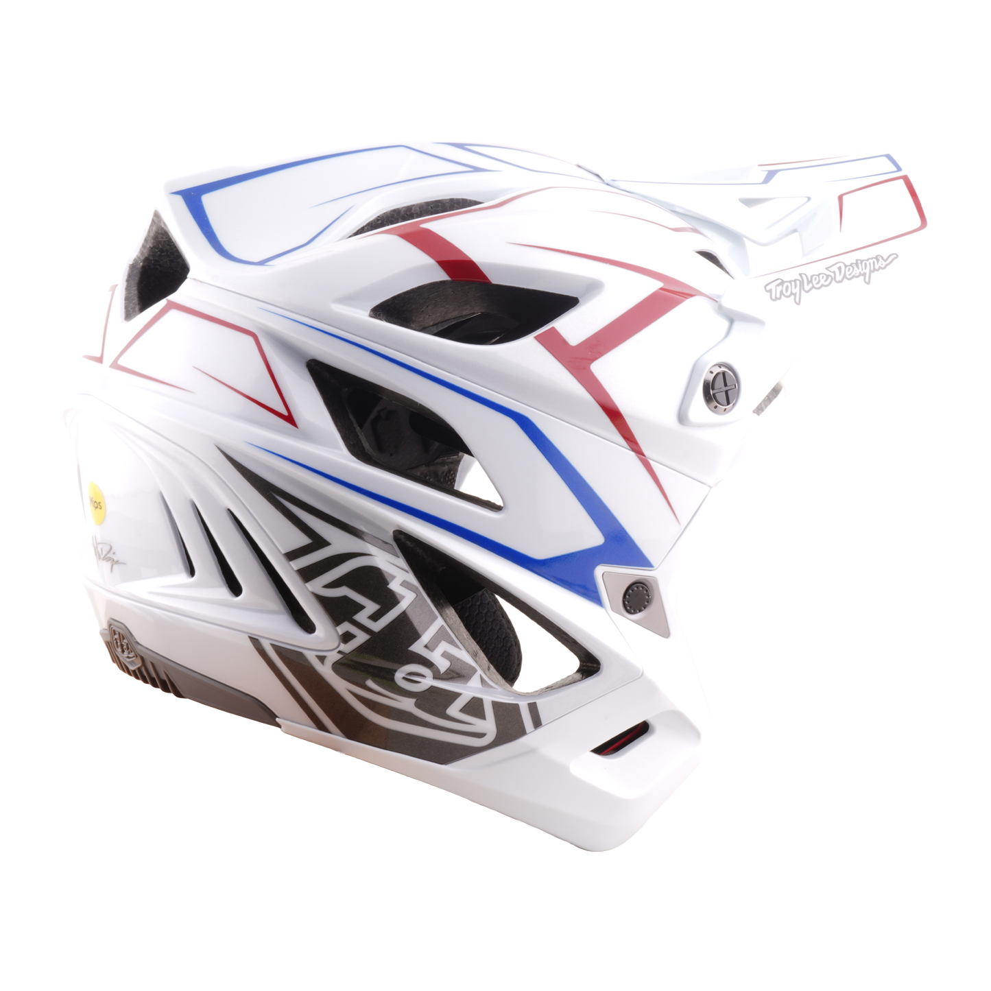 Kask MTB TROY LEE DESIGNS STAGE STUNT PINSTRIPE biały