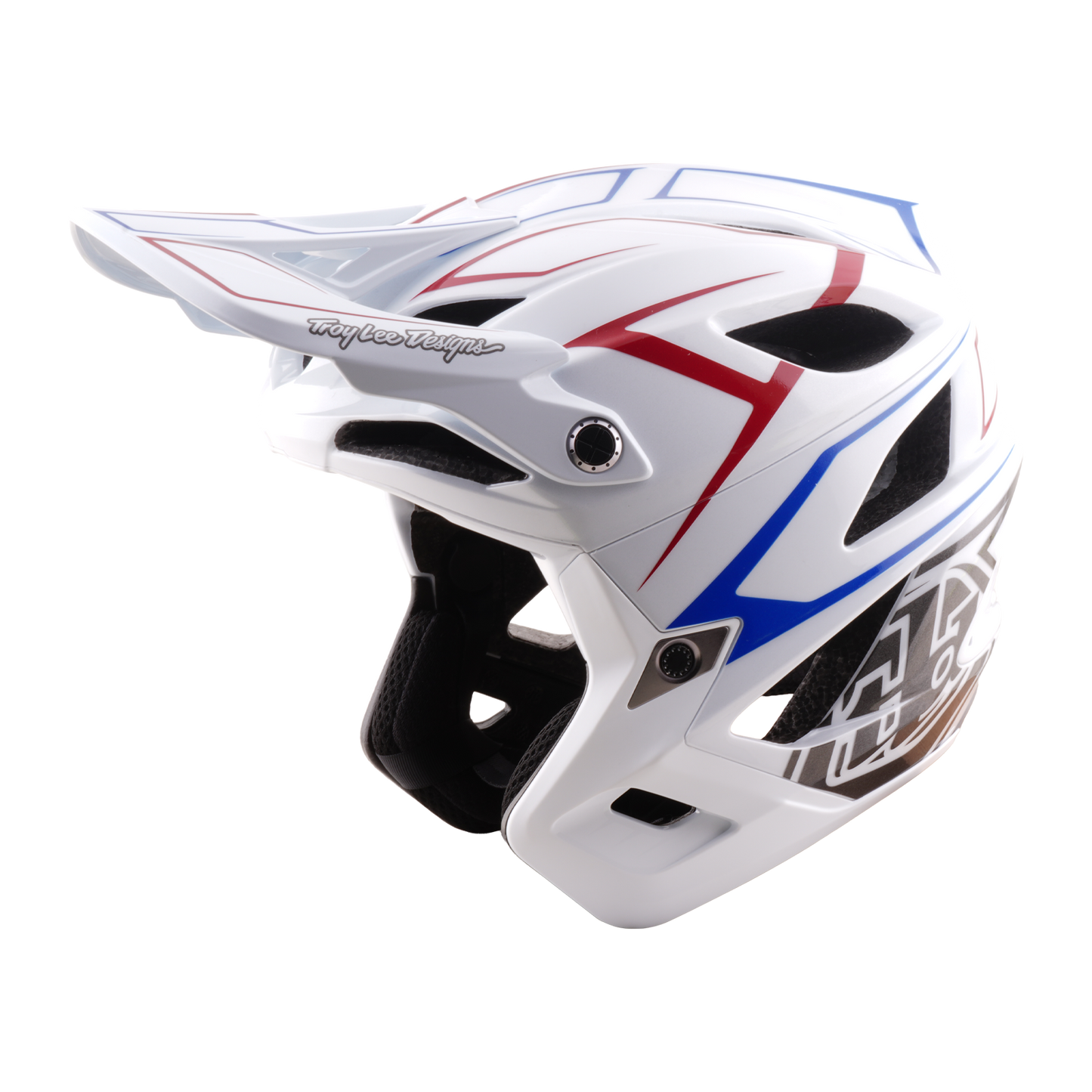 Kask MTB TROY LEE DESIGNS STAGE STUNT PINSTRIPE biały
