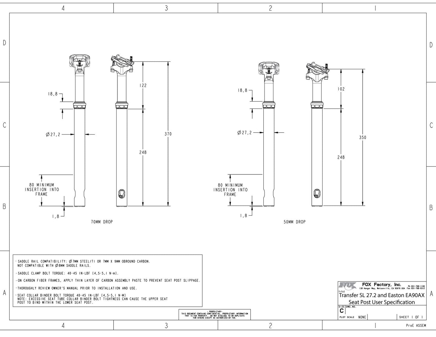 Teleskopowa sztyca FOX RACING SHOX TRANSFER SL FACTORY 2025
