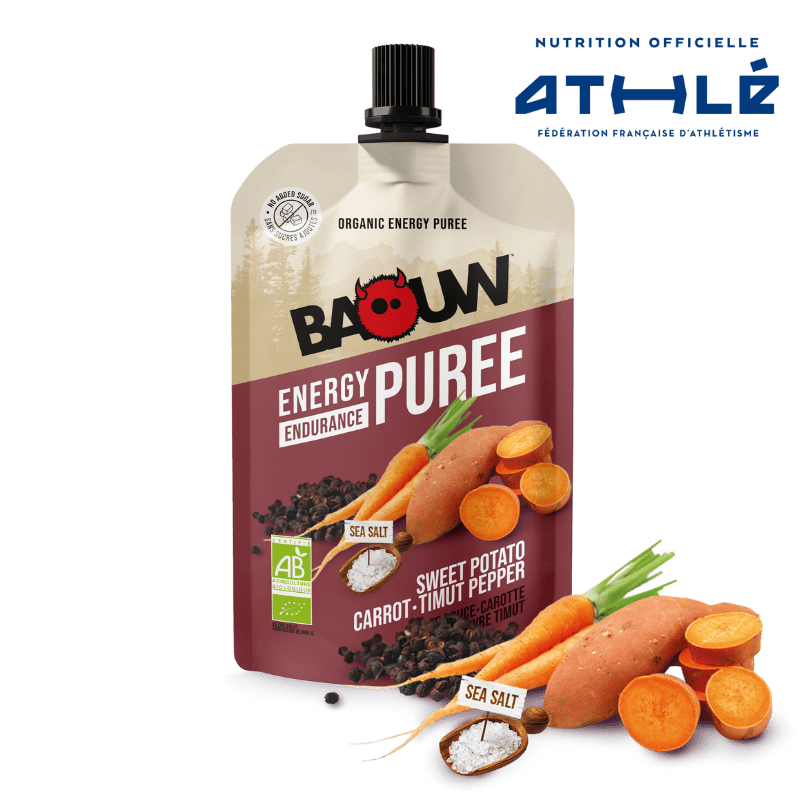 BAOUW Organic Energy Puree Savoury Recipe Sweet Potato/Carrot/Pepper (90g)